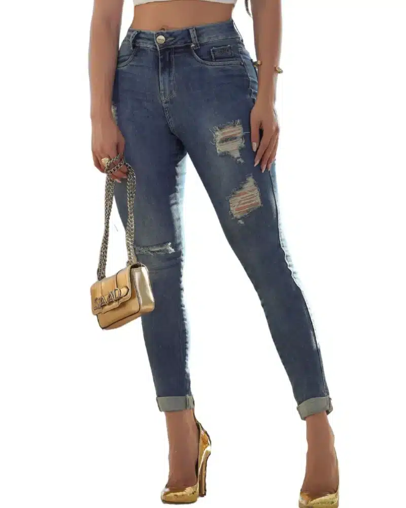 Calça Jeans Skinny Destroyed - Image 2