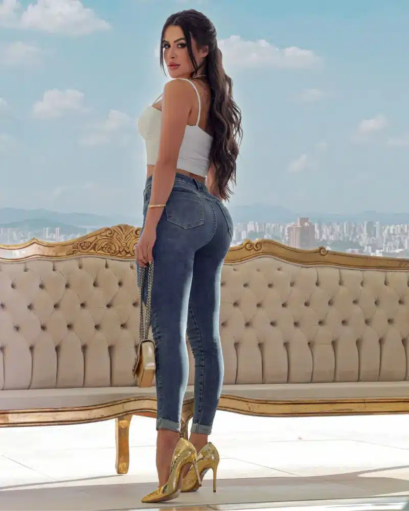 Calça Jeans Skinny Destroyed - Image 3